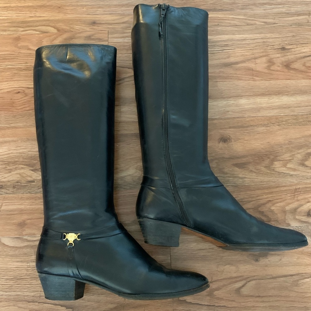 Vintage Salvatore Ferragamo Alisa Leather Boots 6.5